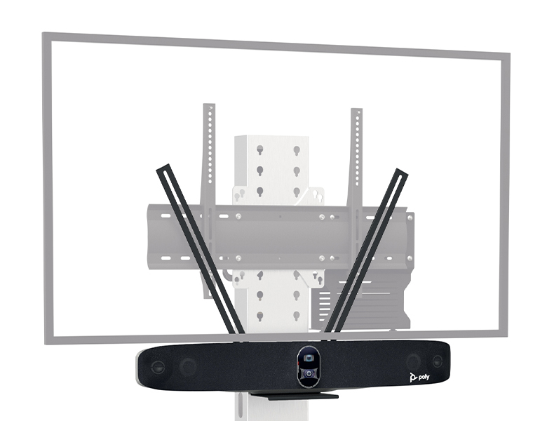 Camera mounting - Poly Studio X70 - below screen - Axeos