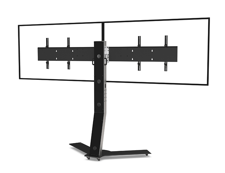 Ekinox XL Dual Screen Bar Display Stand - Rear View - AXEOS