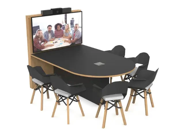 Mx Room meeting room - black and wood finish - AXEOS